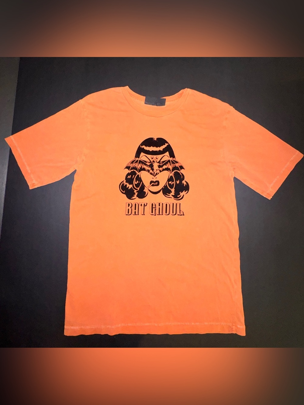 Women’s Halloween “Bat Ghoul” Sassy Retro Tee, size XS/30-32